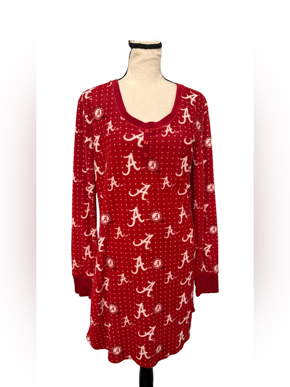 Alabama Crimson Tide Concapis Sport Sleepwear Nightshirt Tunic M Logo Print